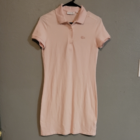 Lacoste Women's Light Pink Polo Dress - Picture 1 of 8